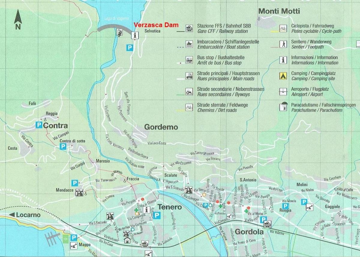 kaart van de camping zwitserland