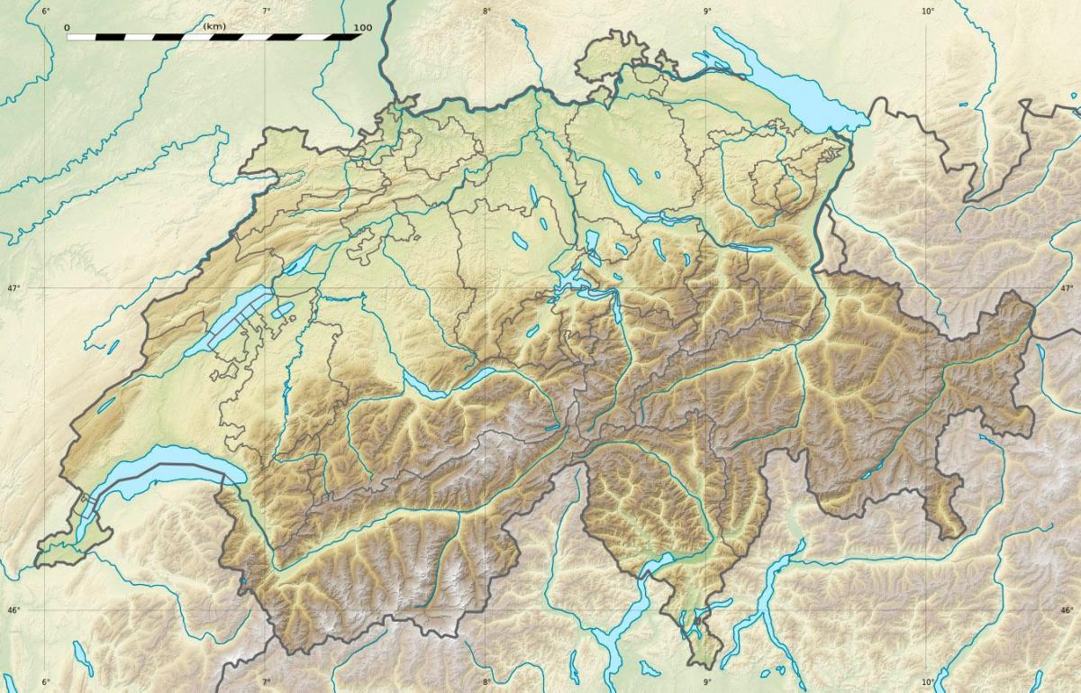 kaart van zwitserland verlichting