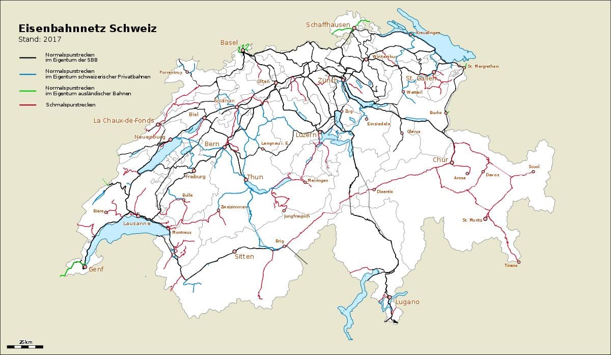 kaart van zwitserland poorten