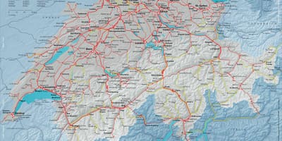 Kaart van sbb kaart van zwitserland
