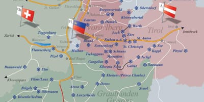 Skigebieden in zwitserland kaart