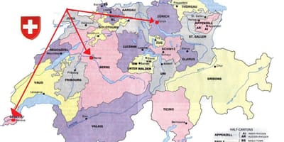 Kaart van zürich zwitserland kaart europa
