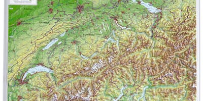 Kaart van zwitserland 3d