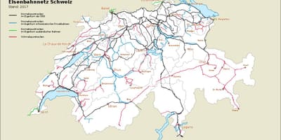 Kaart van zwitserland poorten