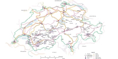 Zwitserland attracties kaart