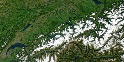 Kaart van zwitserland satelliet